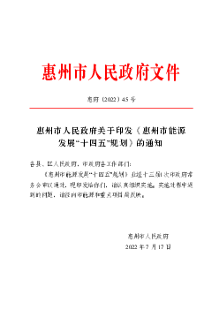 惠州市人民政府文件 - 氢启未来