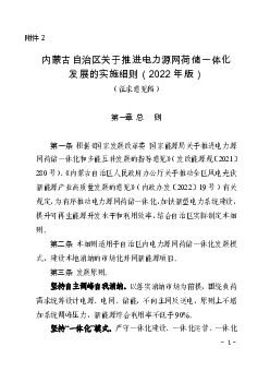 内蒙古自治区关于推进<span class="text-primary" style="color: red">电力</span>源网荷储一体化发展的实施细则 ...