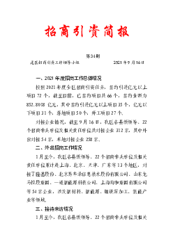 招商引资简报