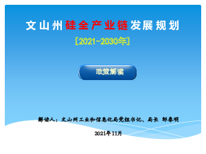 文山州硅全产业链发展规划