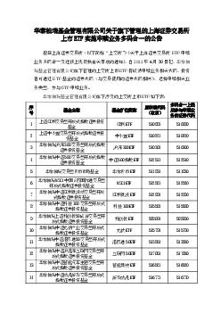 华泰柏瑞基金管理有限公司关于旗下管理的上海证券交易所上市 ...